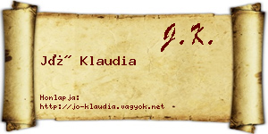 Jó Klaudia névjegykártya